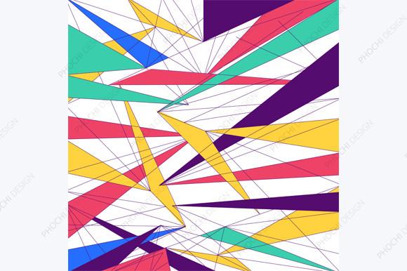Abstract Colorful Lines Triangle Pattern