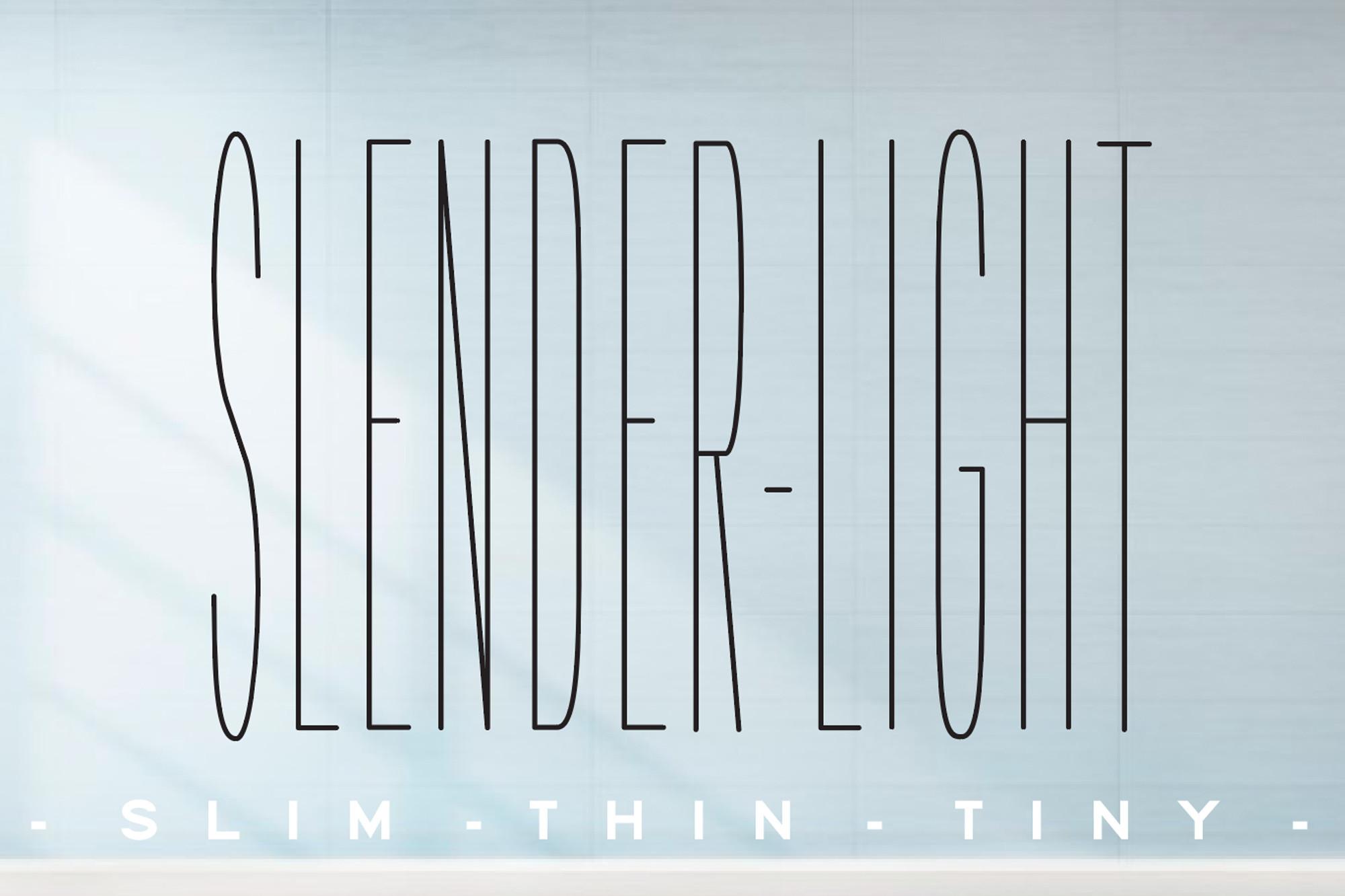 Slender Light Font