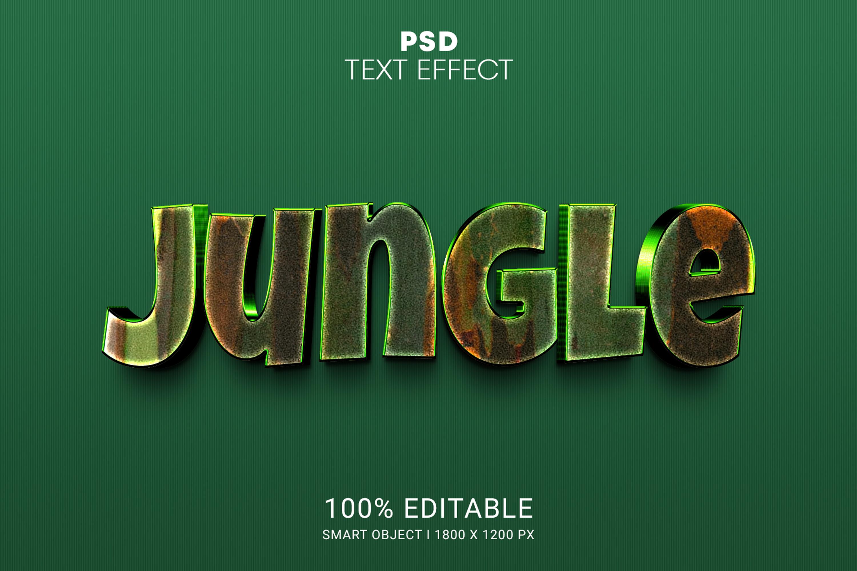 Jungle PSD  Editable Text Effect Design