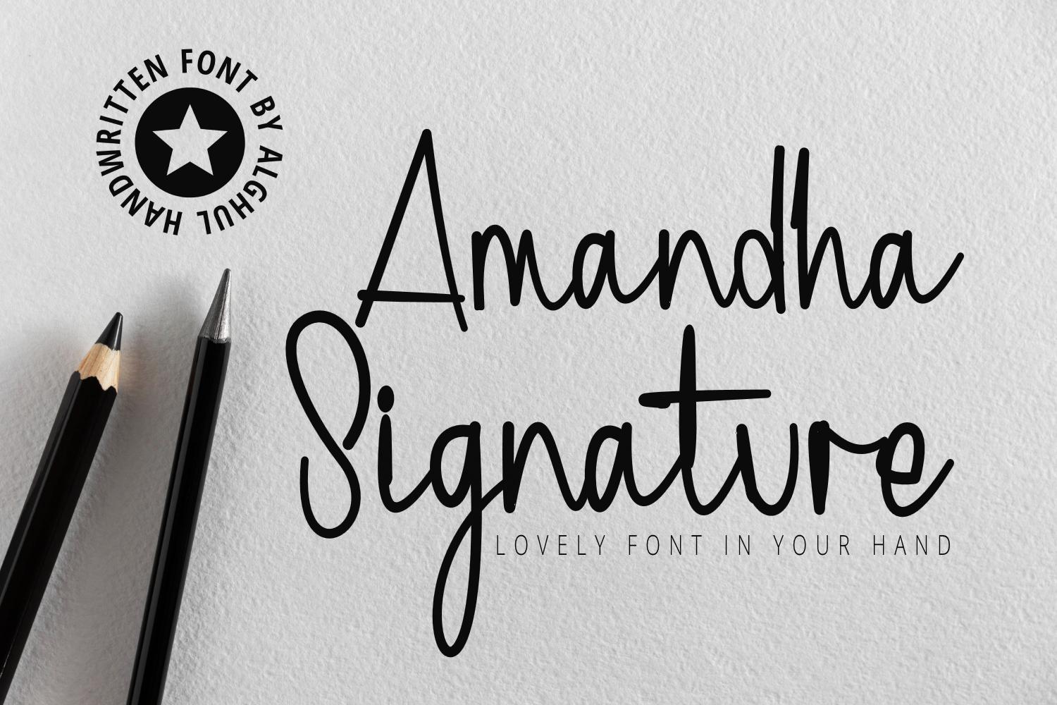 Amandha Signature Font