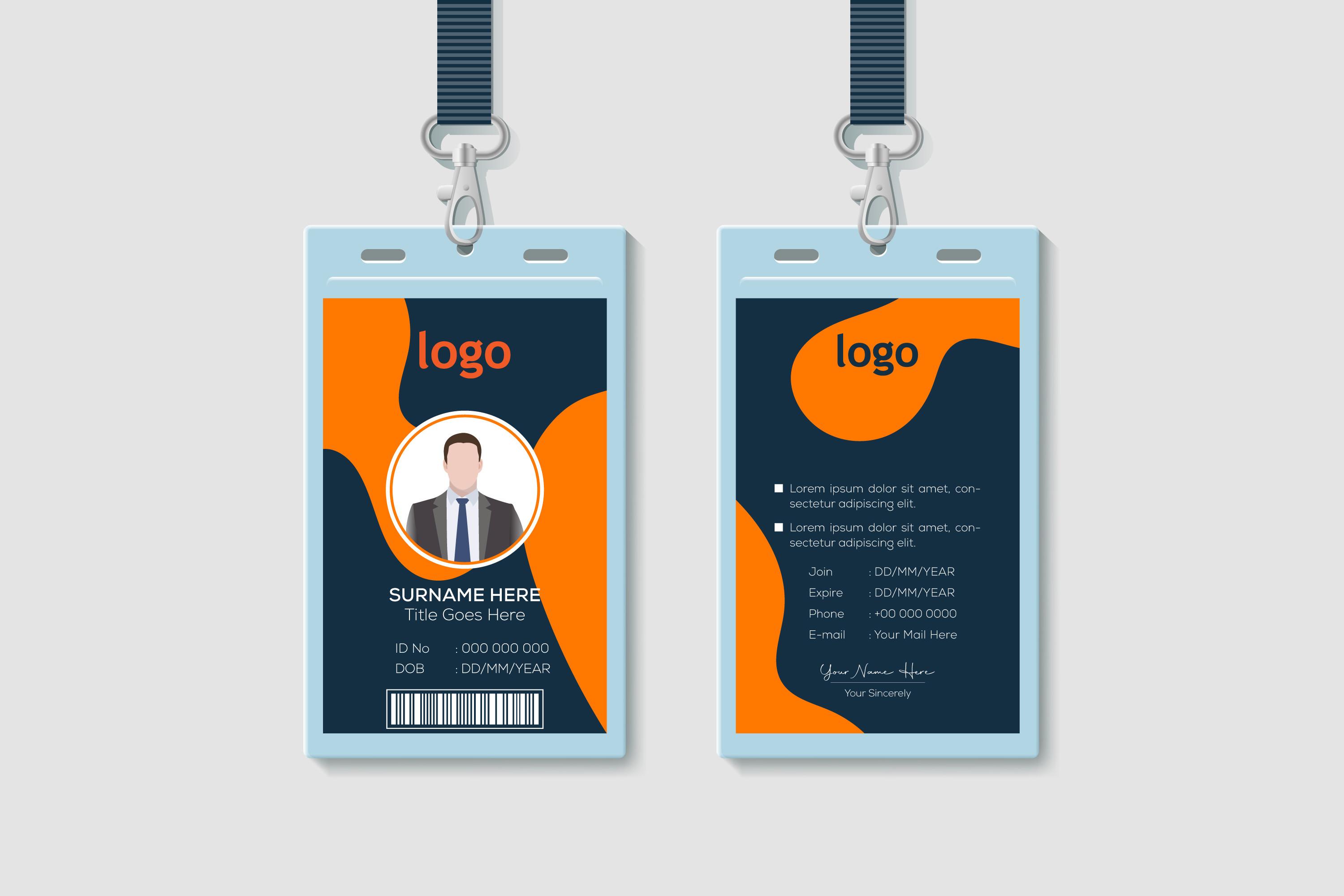 Waves Style Identification Card Design