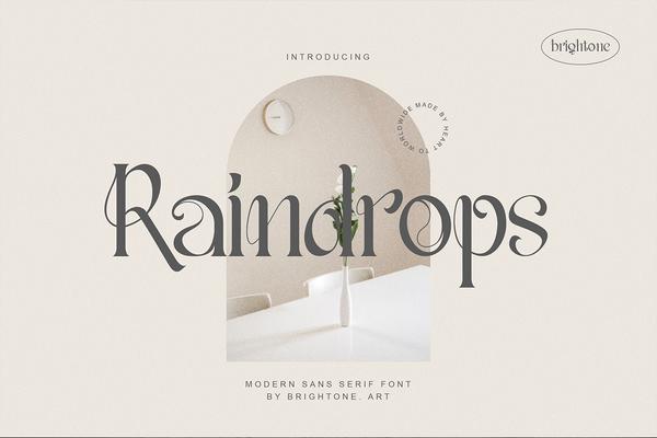 Raindrops Font