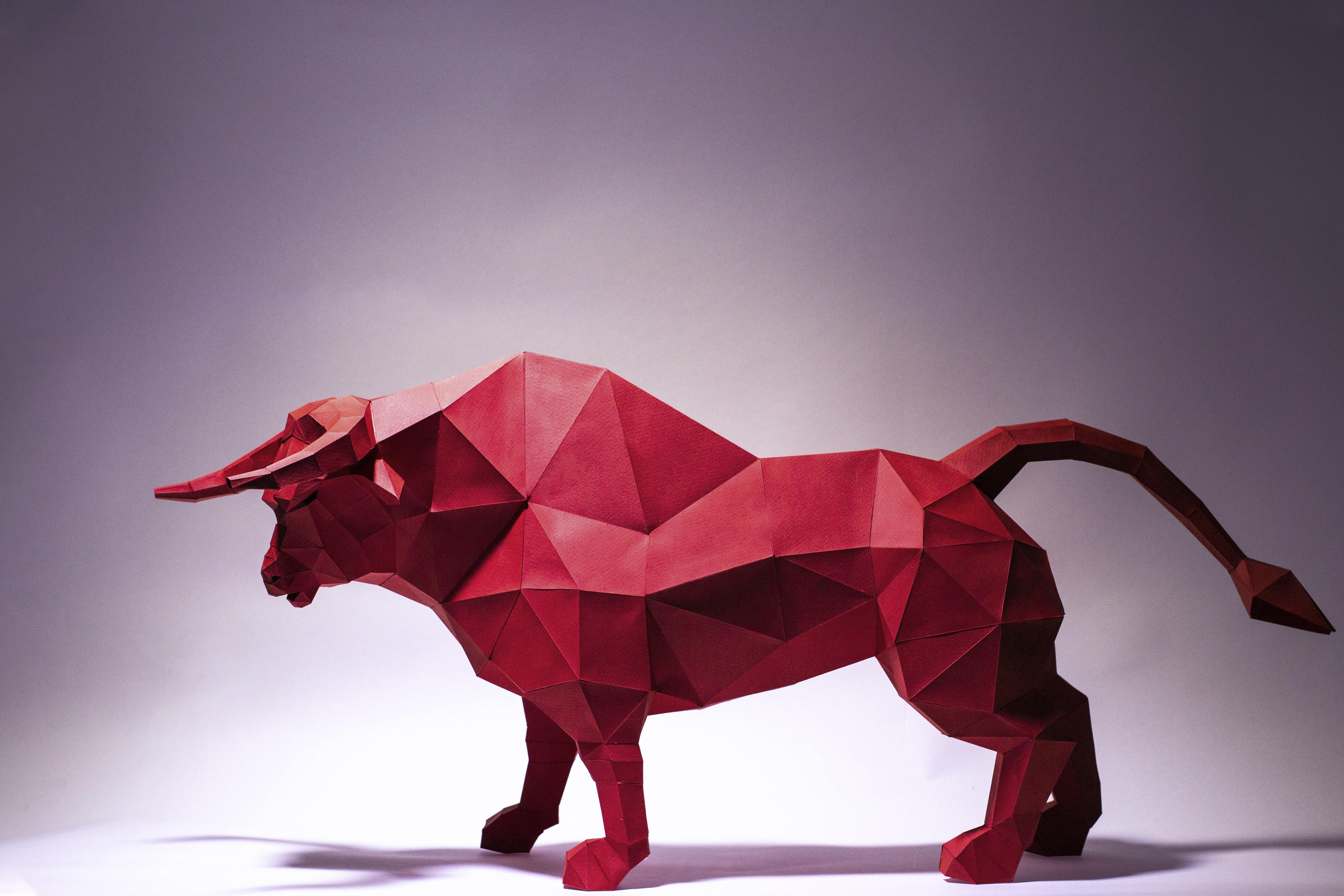 Bull Paper Craft Digital Template