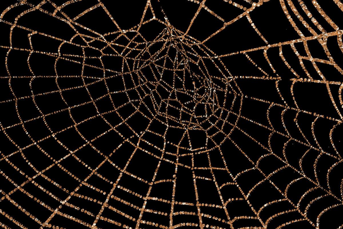 Glittering Copper Web
