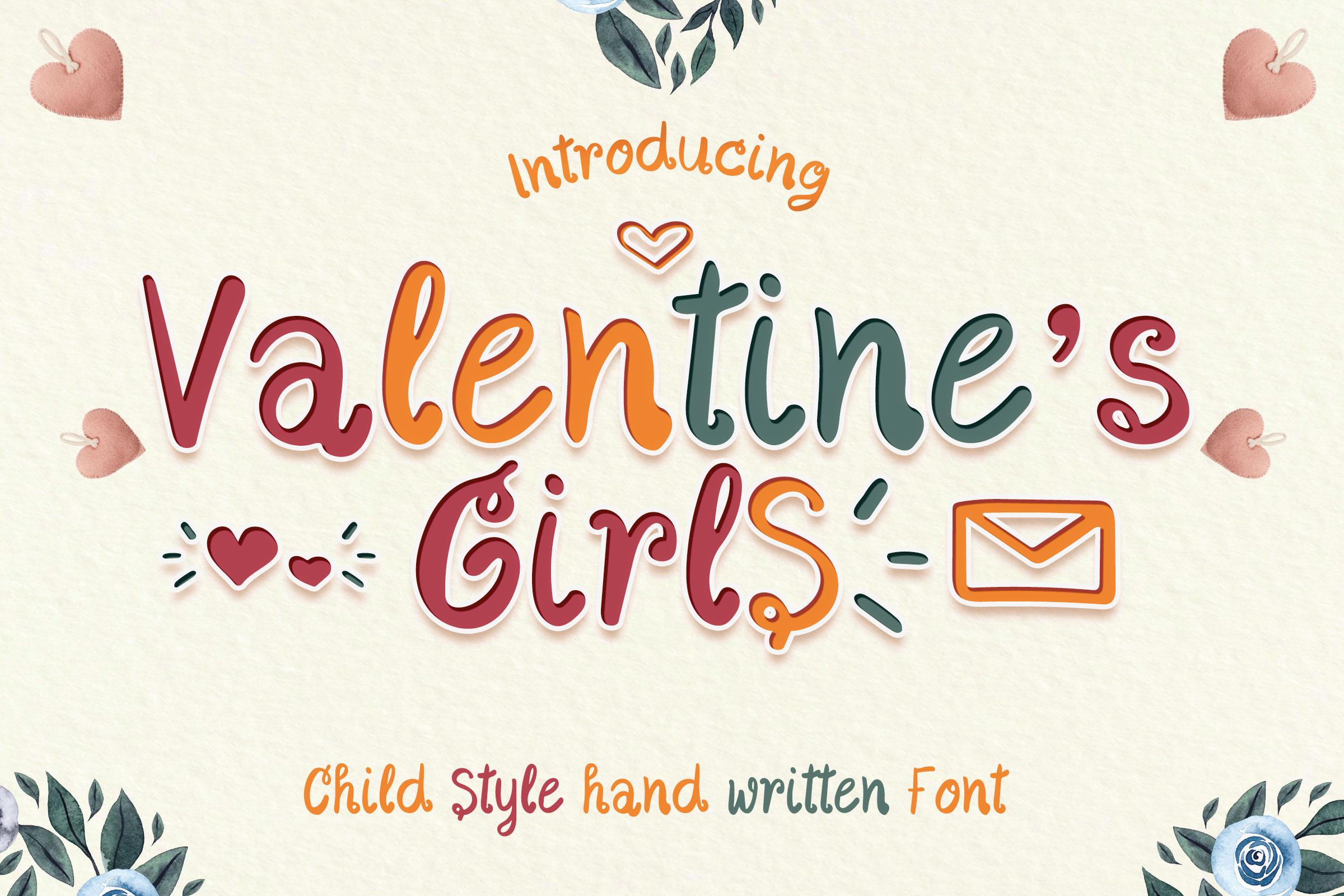 Valentine's Girls Font