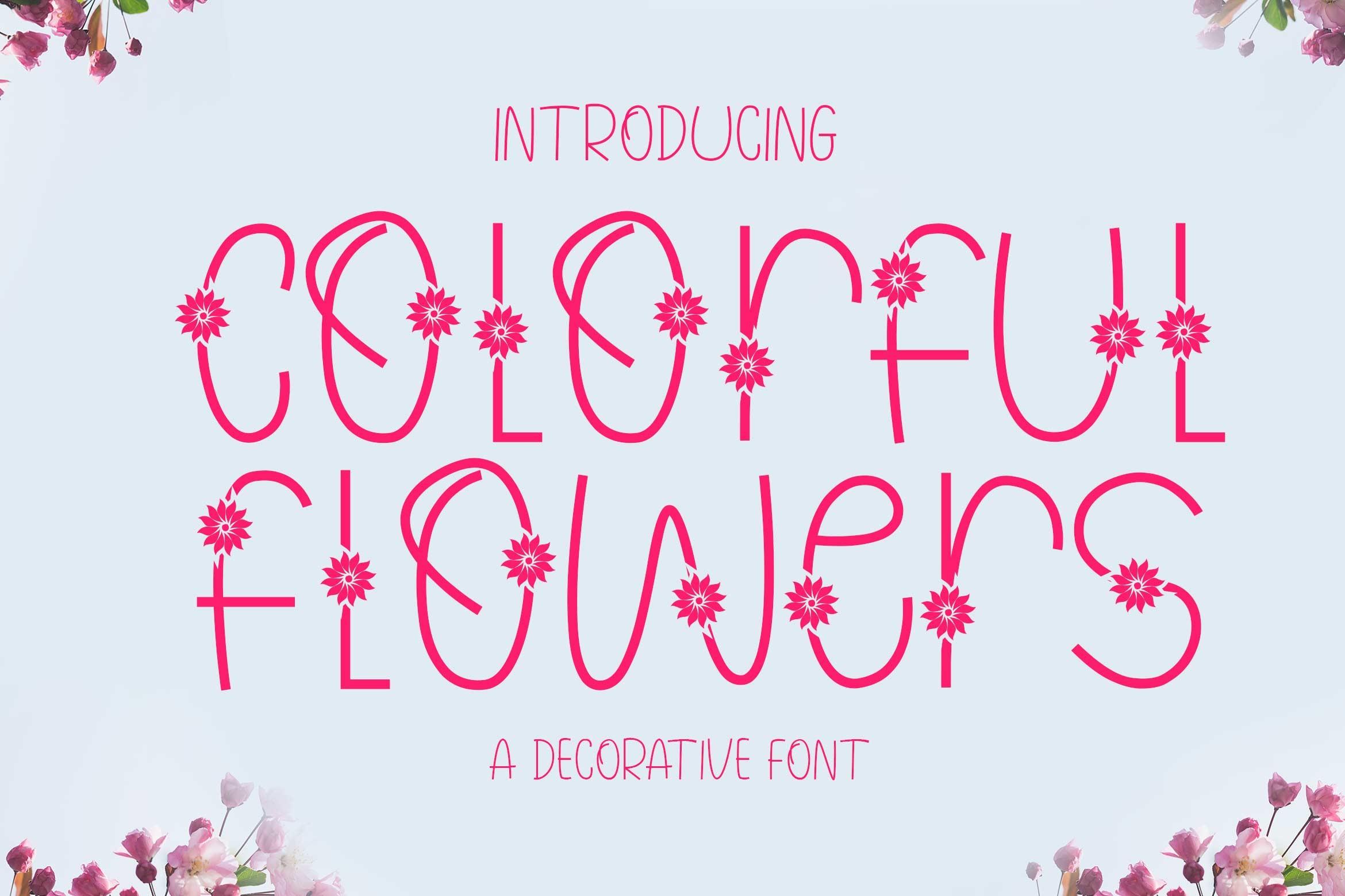 Colorful Flowers Font
