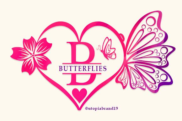 Butterflies Monogram Font