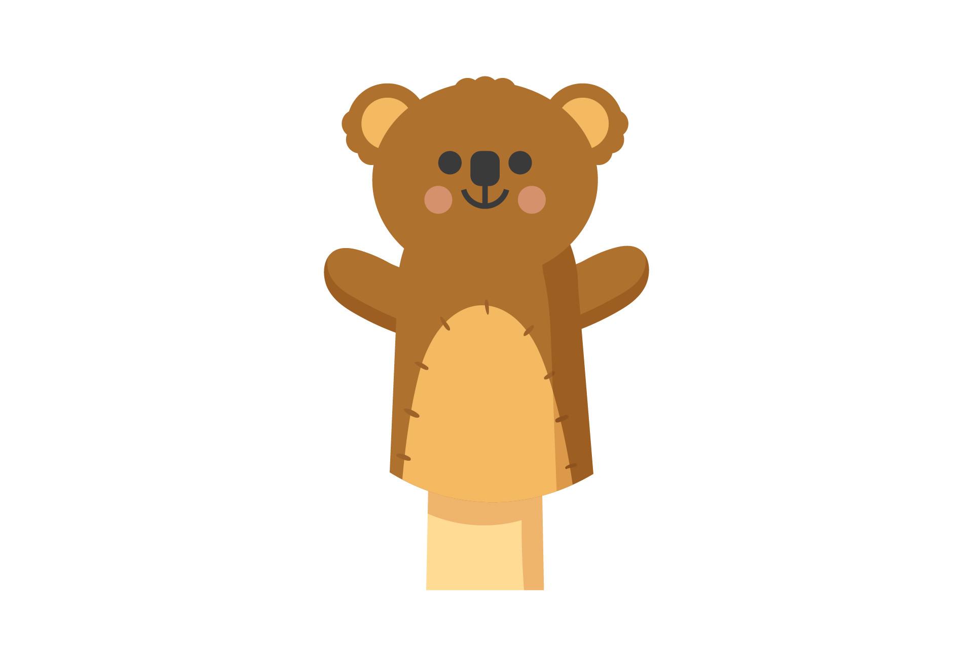 Animal Brown Bear Hand Puppet
