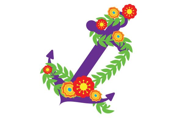 Anchor with Flower Decorations