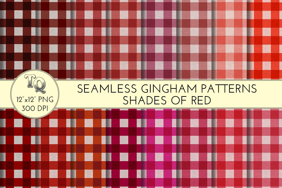 Seamless Gingham Shades of Red