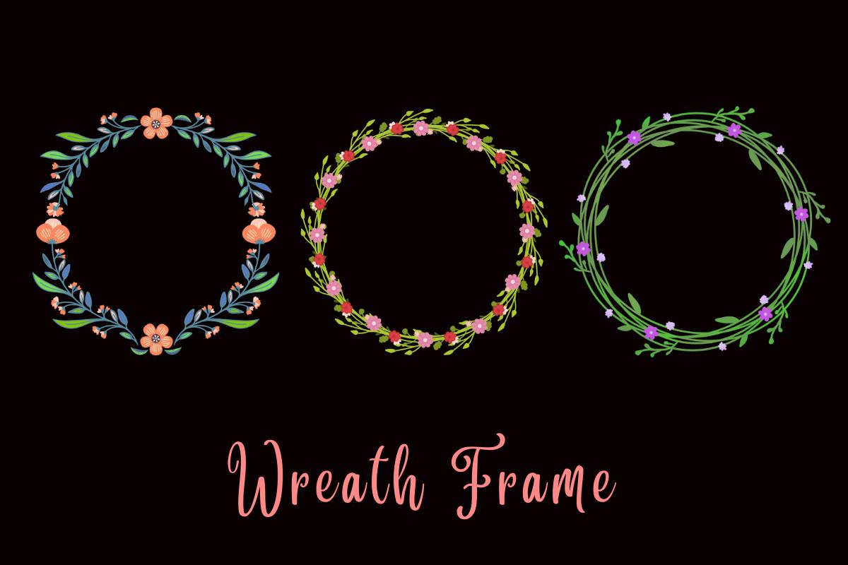 Holiday Wreath Clipart Floral Frame Deco