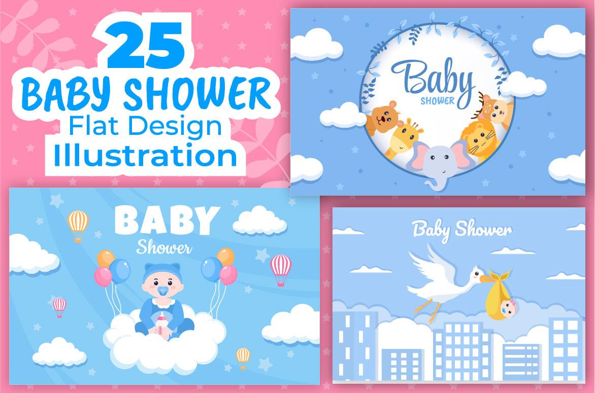 25 Baby Shower Little Boy or Girl Design
