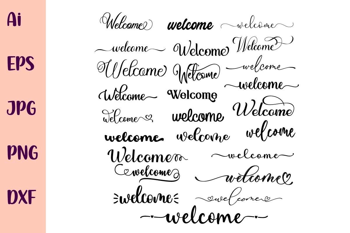 Welcome Lettering Set