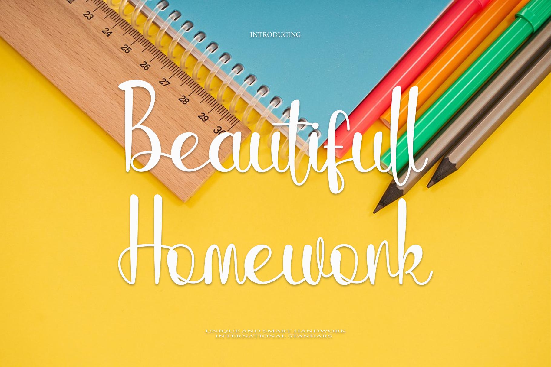Beautifull Homework Font
