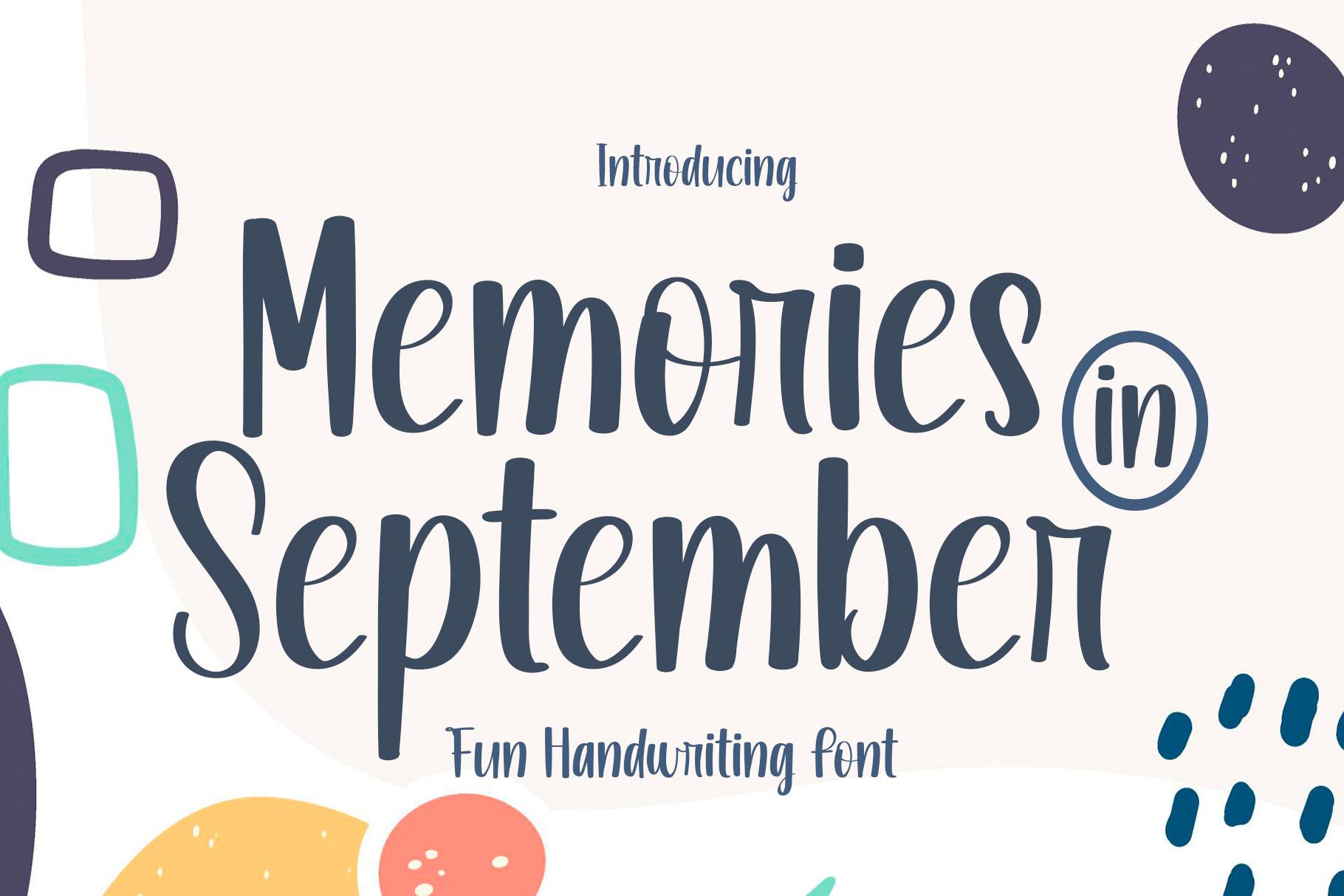 Memories in September Font