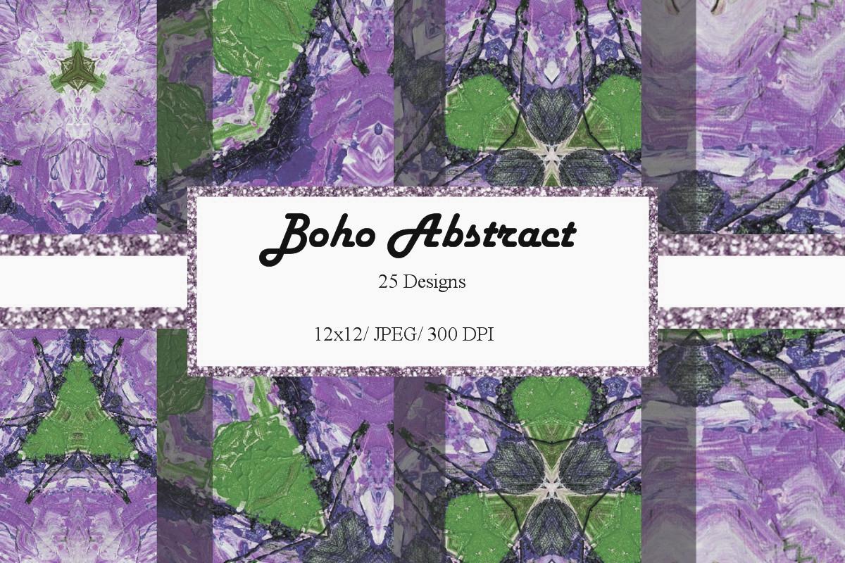 Boho Abstract Digital Paper Lavender