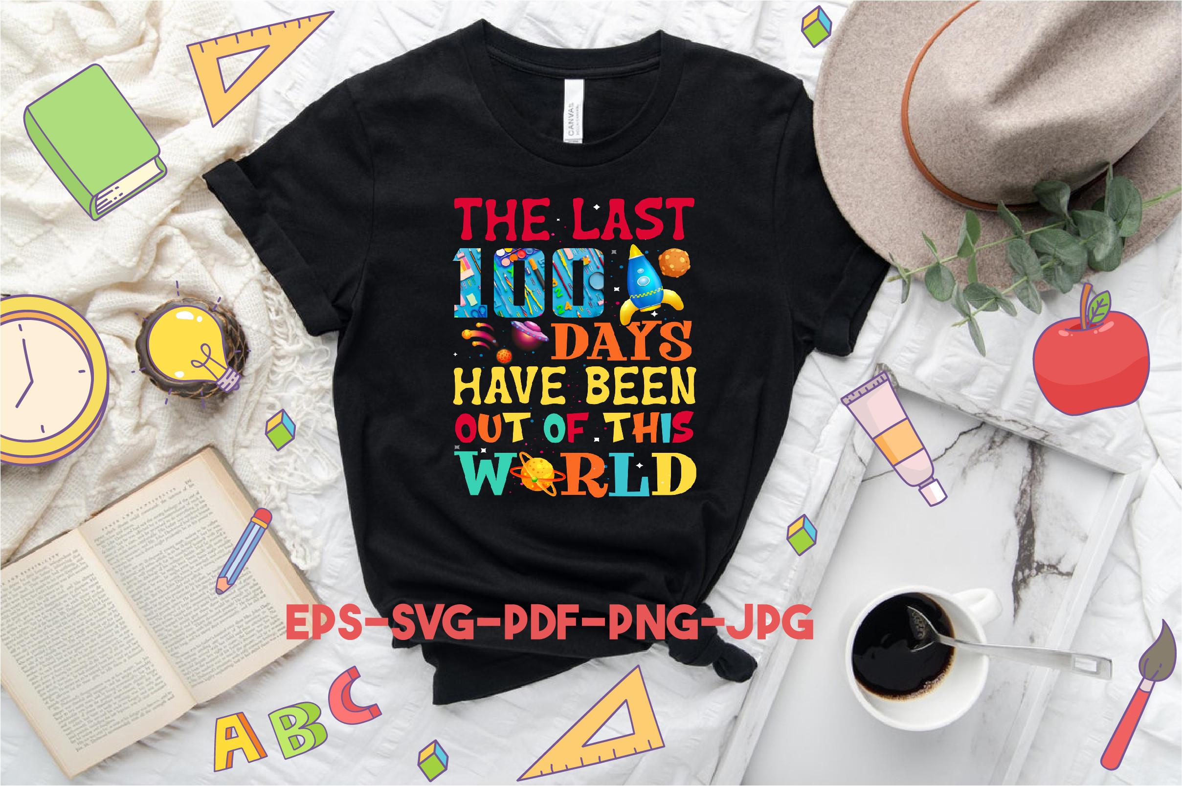 World 100 Days of School T-Shirt Design