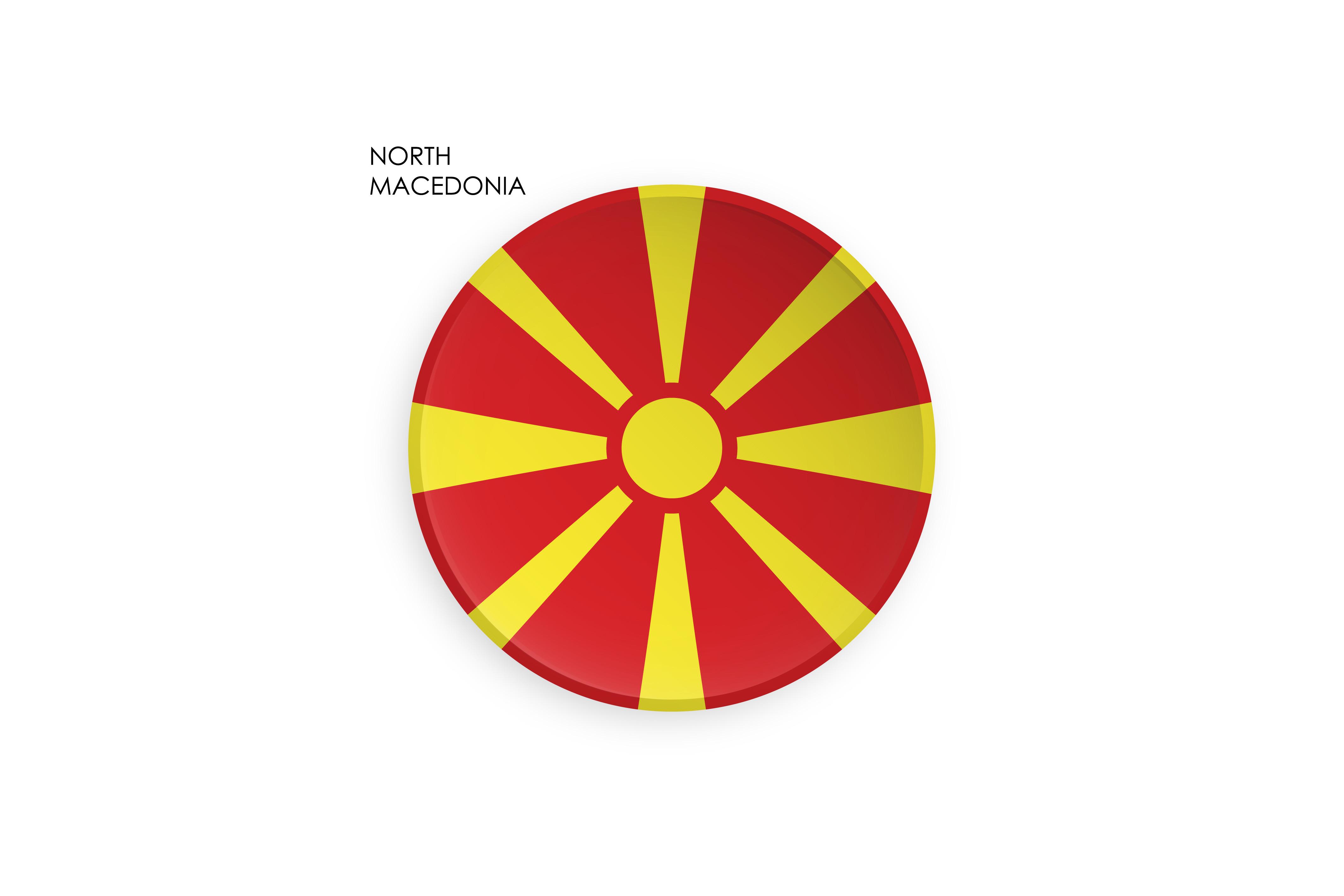 NORTH MACEDONIA Flag Icon in Modern Neom