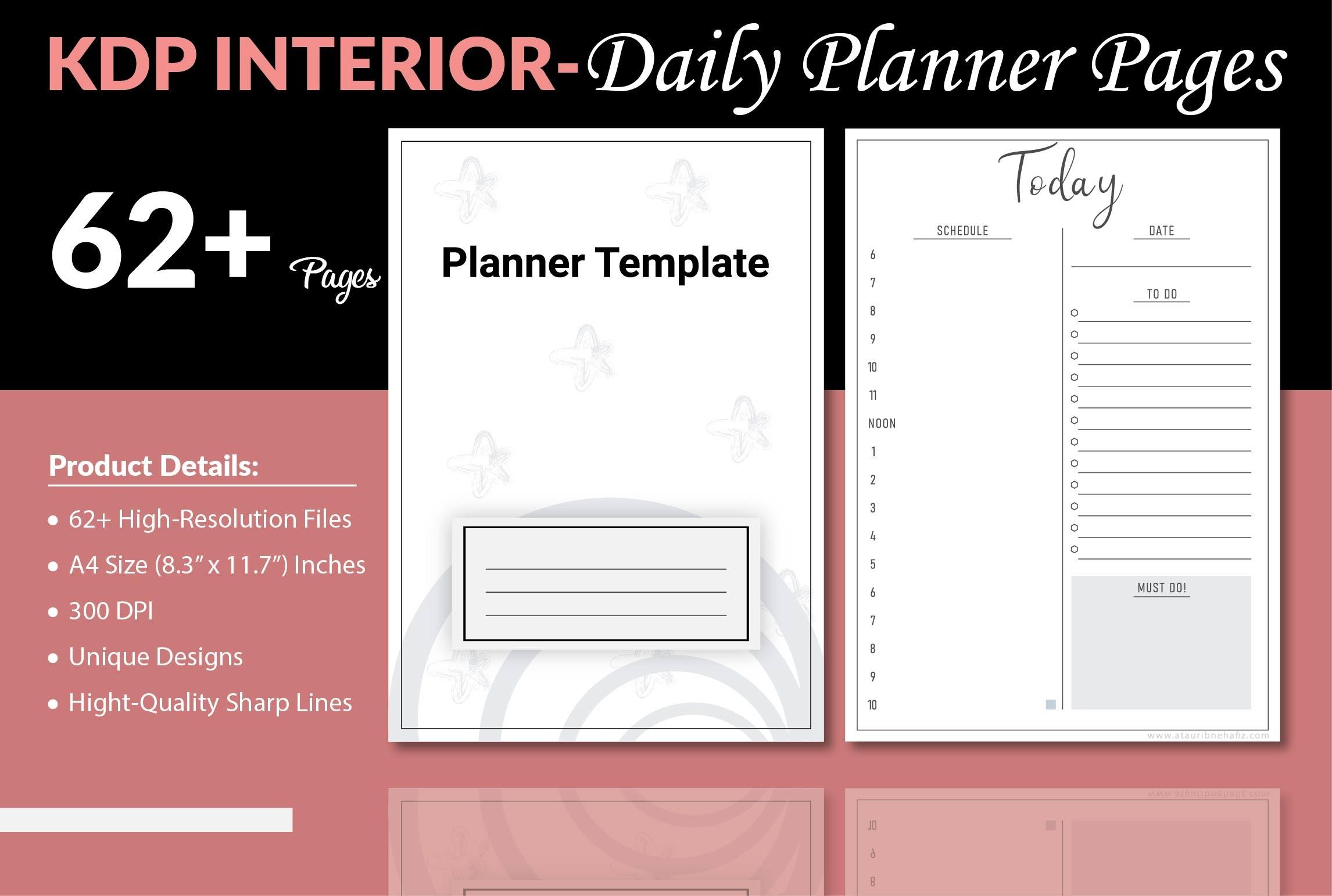 Daily Planner Pages - KDP Interior