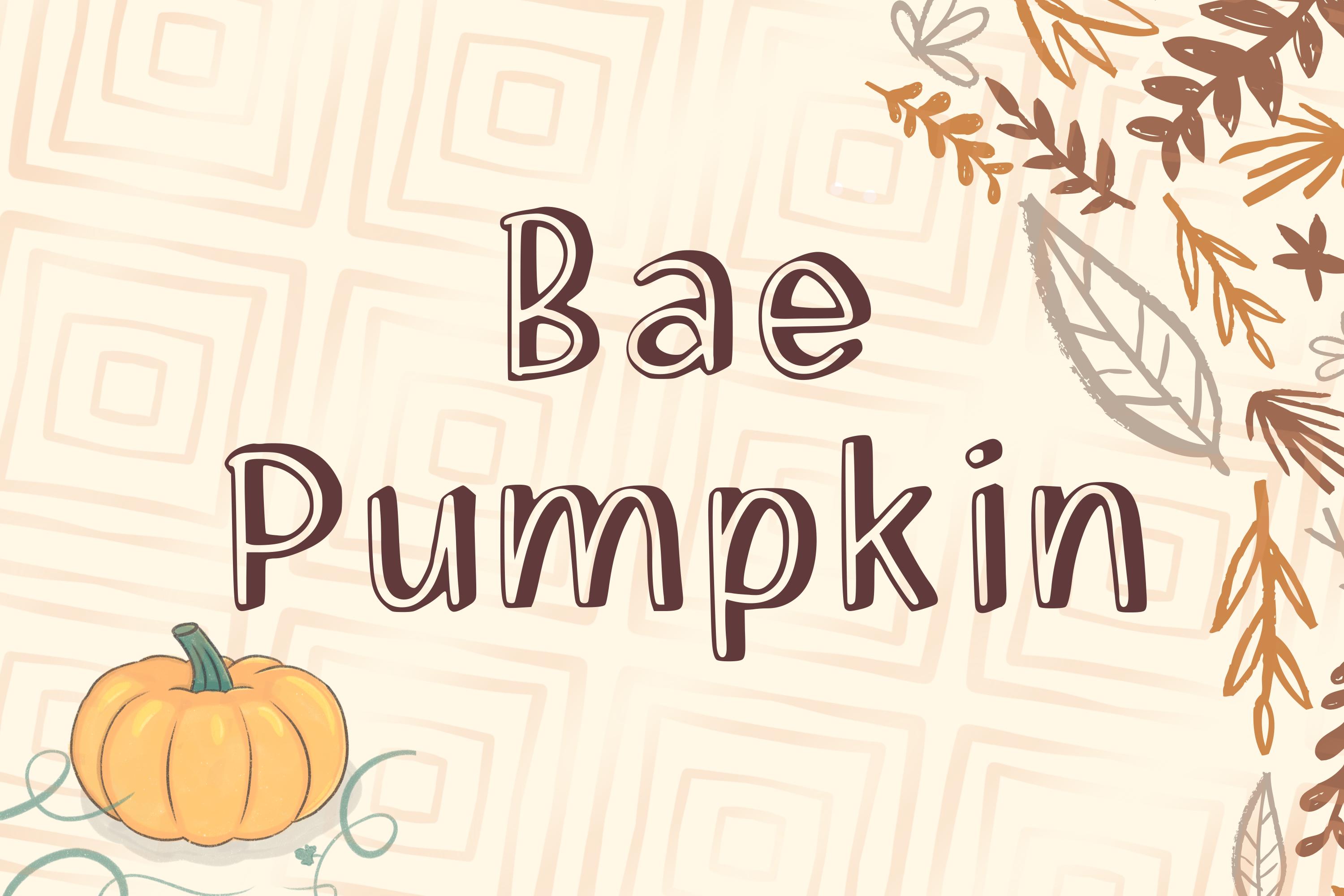 Bae Pumpkin Font