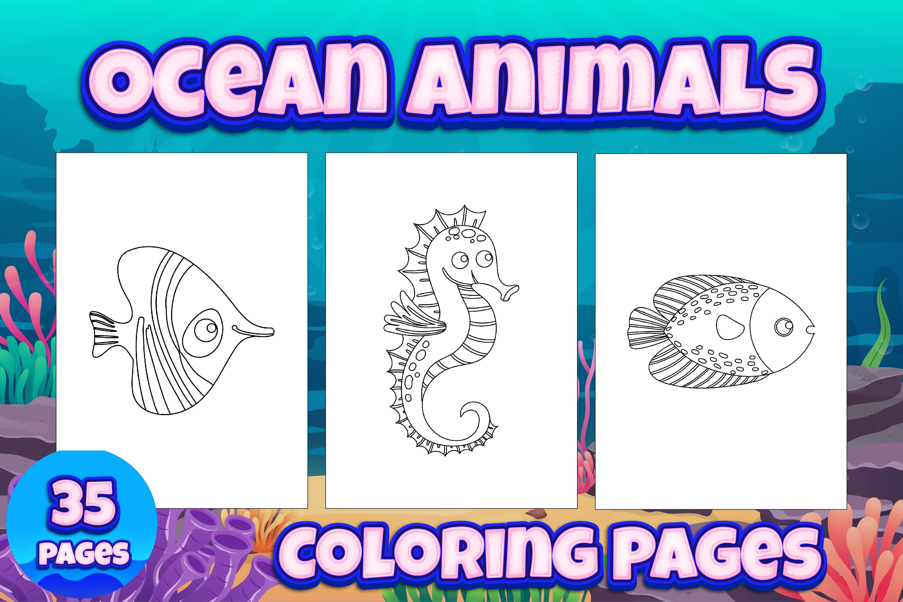 Ocean Animals Coloring Pages for Kids