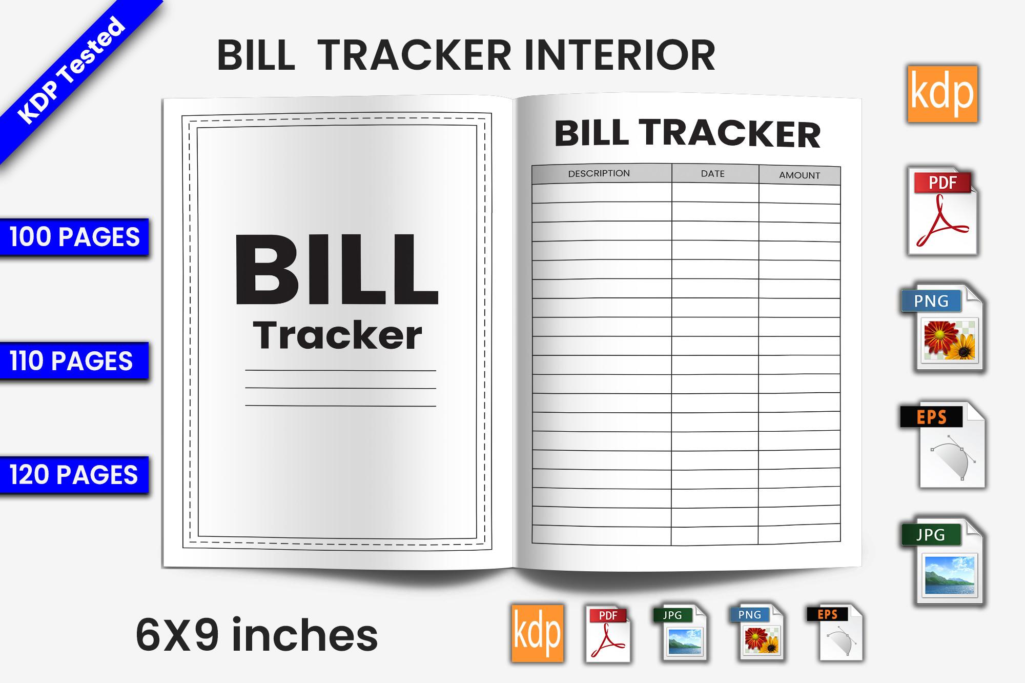 Bill Tracker Log Book | KDP Interior