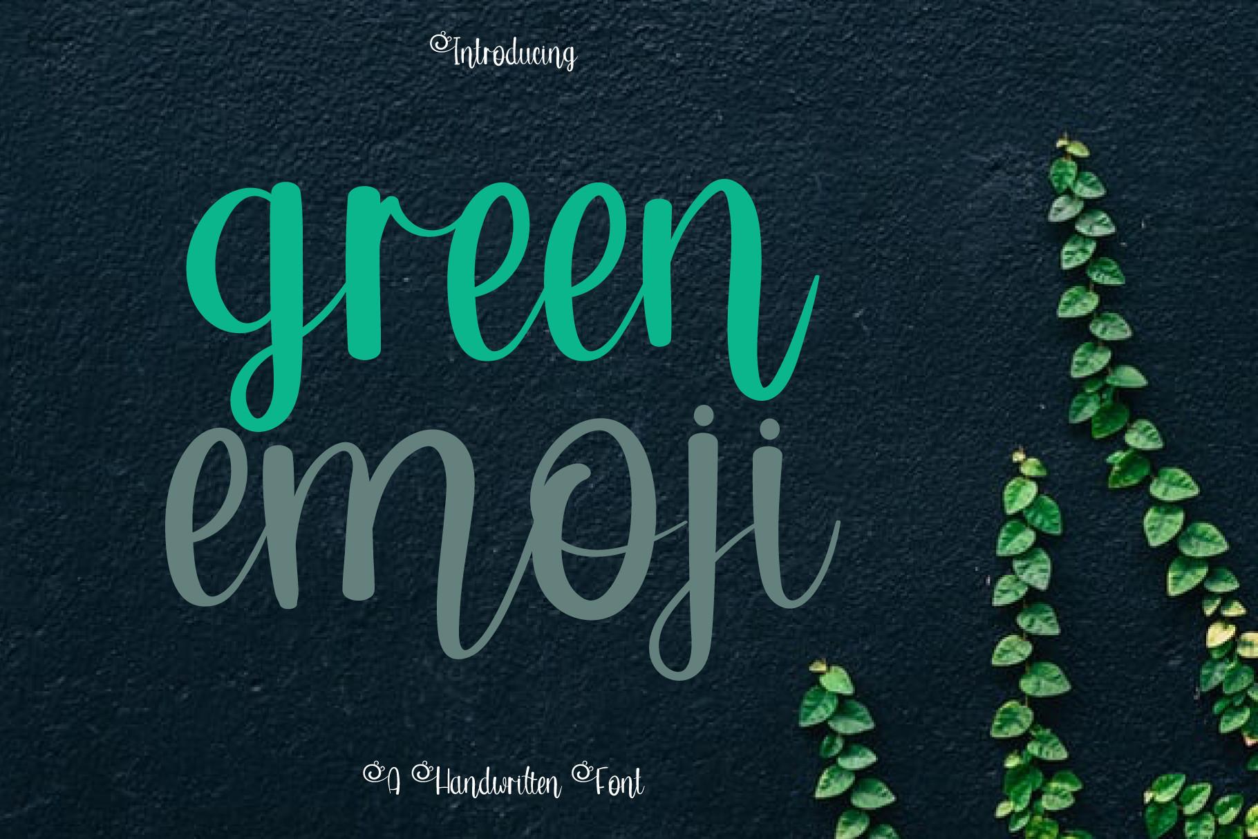 Green Emoji Font