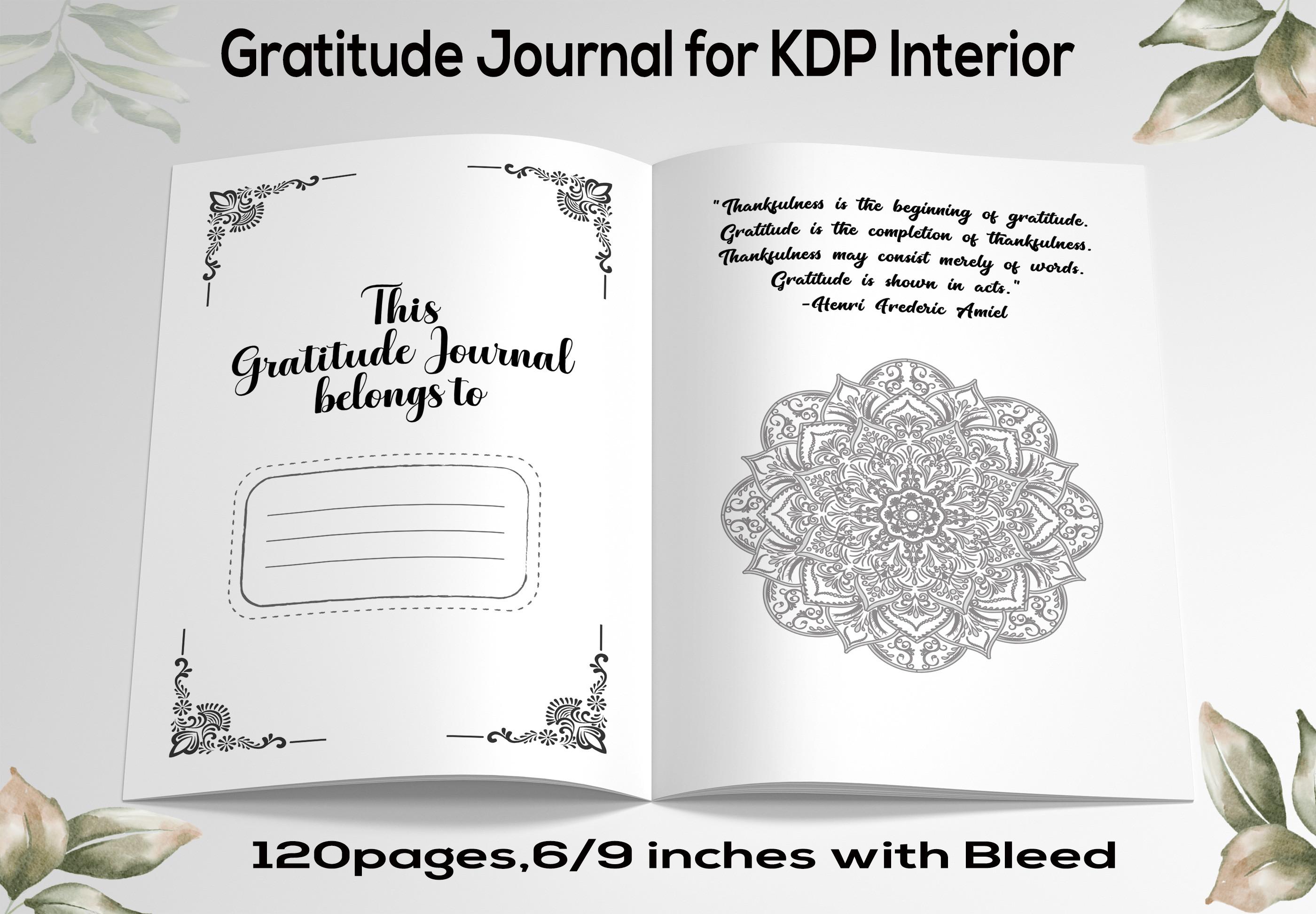 Gratitude Journal for KDP Interior,Vol 1