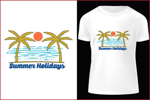 Summer Holidays T-shirt Design Vector