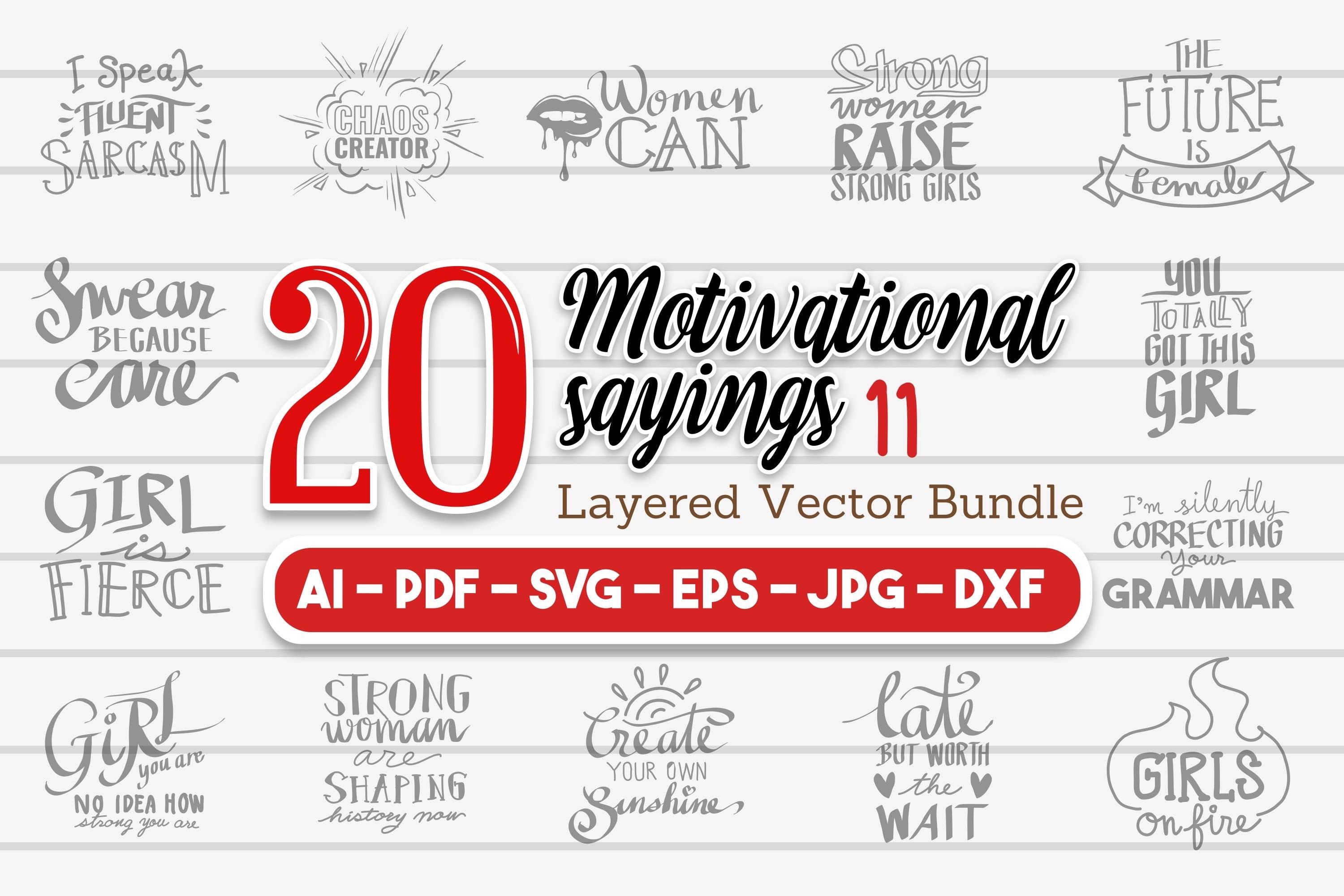 Motivational Sayings SVG Set #11