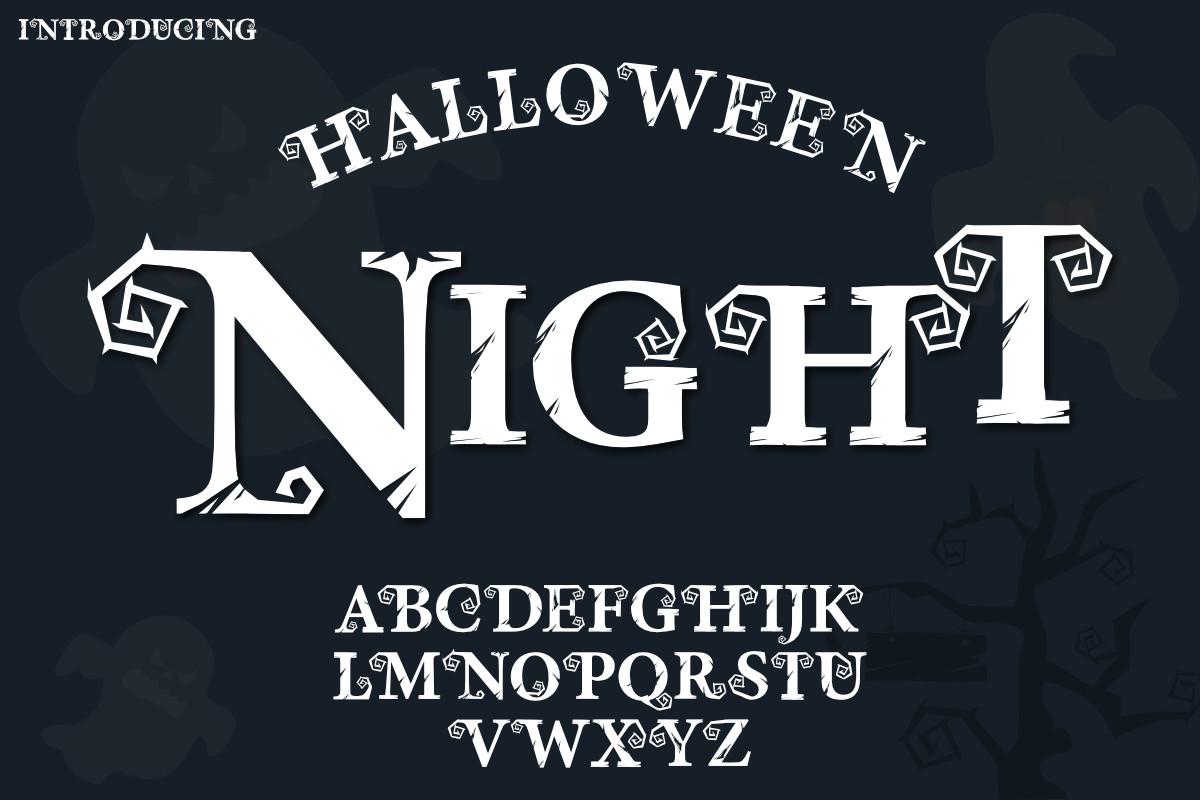 Night Halloween Font