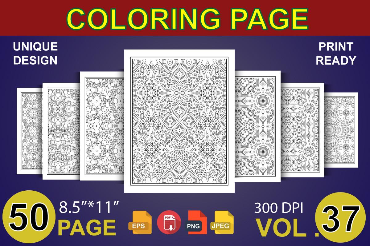 Floral Coloring Page KDP Interior Vol-37