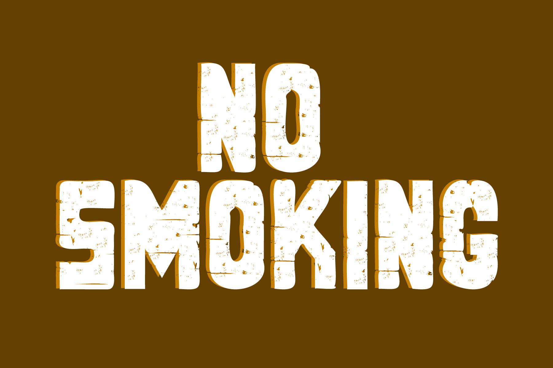 No Smoking Font