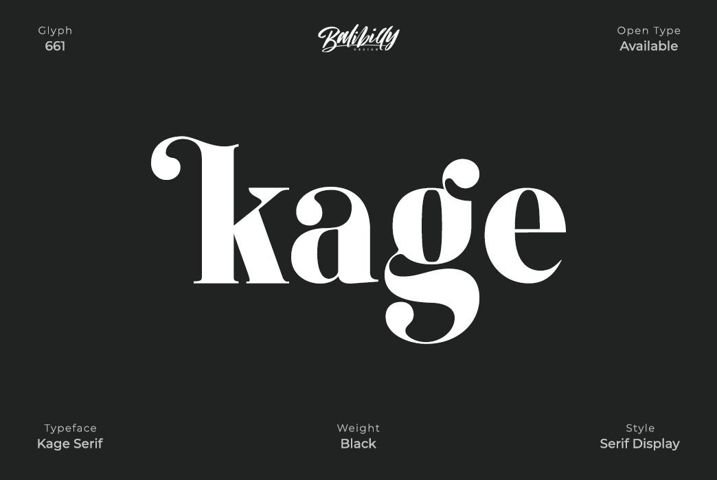 Kage - Black Font