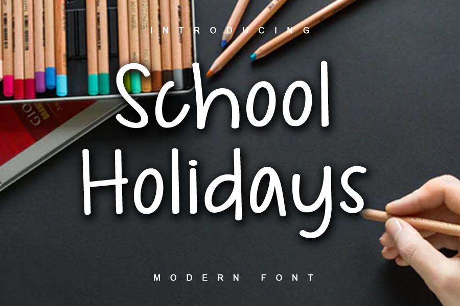 School Holidays Font