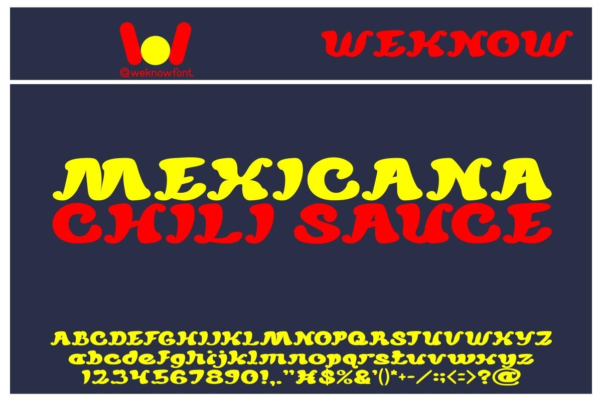Mexicana Chili Sauce Font