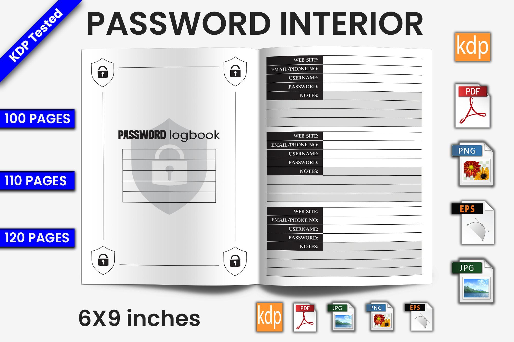 Password Log Book | KDP Interior