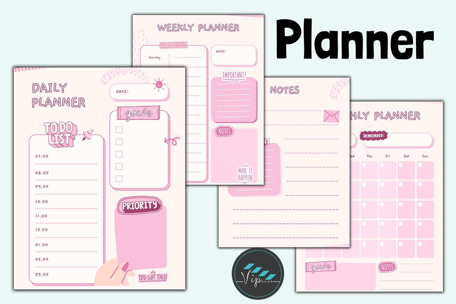 Daily Weekly Monthly Planner