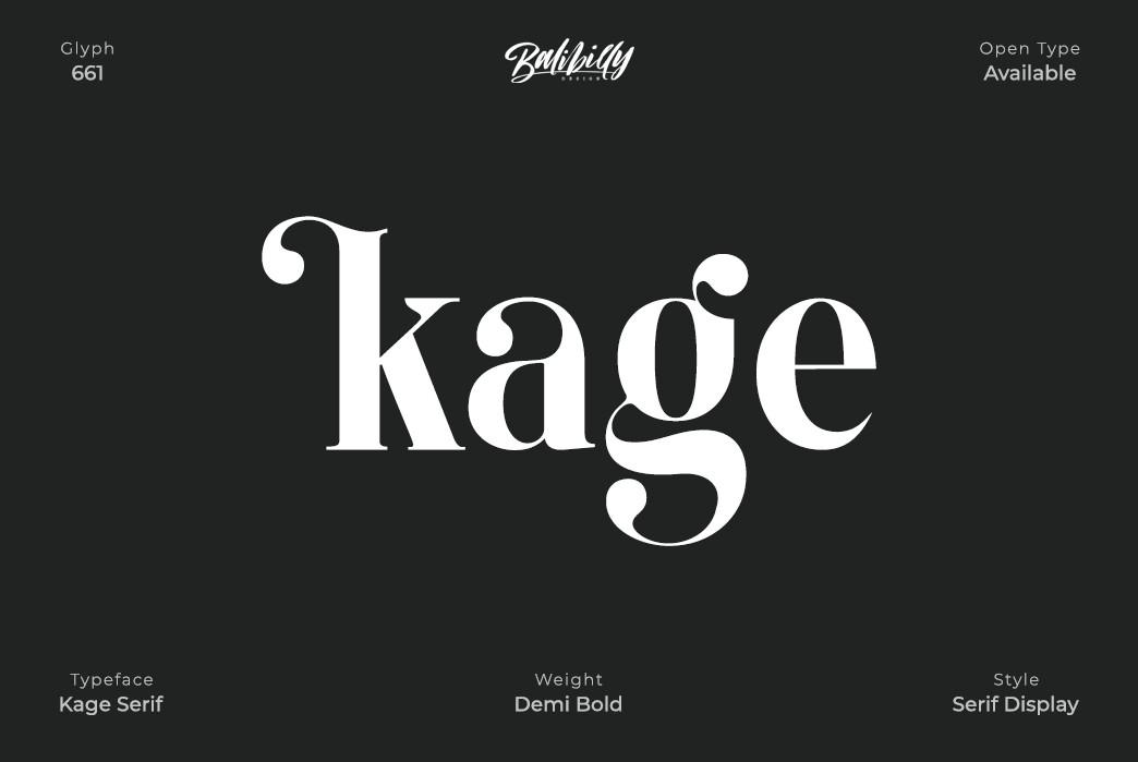 Kage - Demi Bold Font