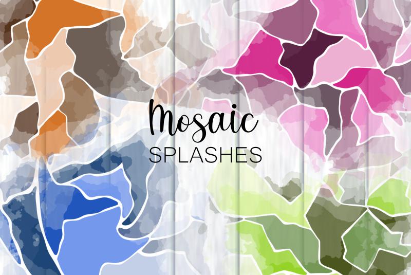 Modern Scrappy Mosaic Pattern Splashes