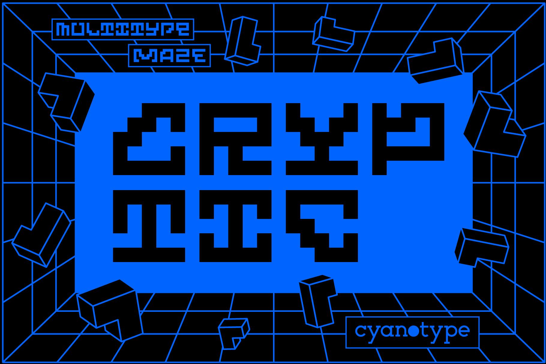 MultiType Maze Cryptic Font