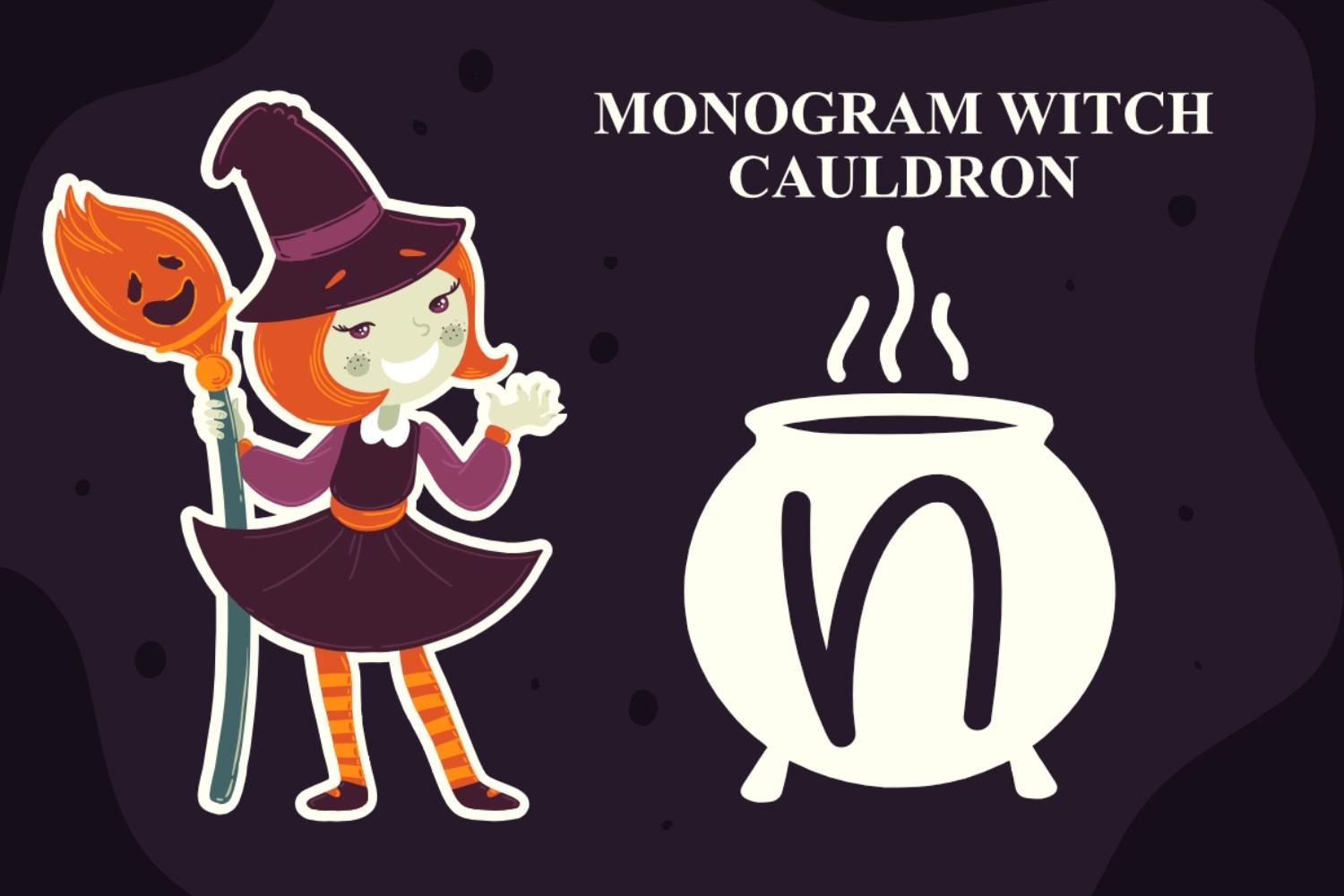 Monogram Witch Cauldron Font