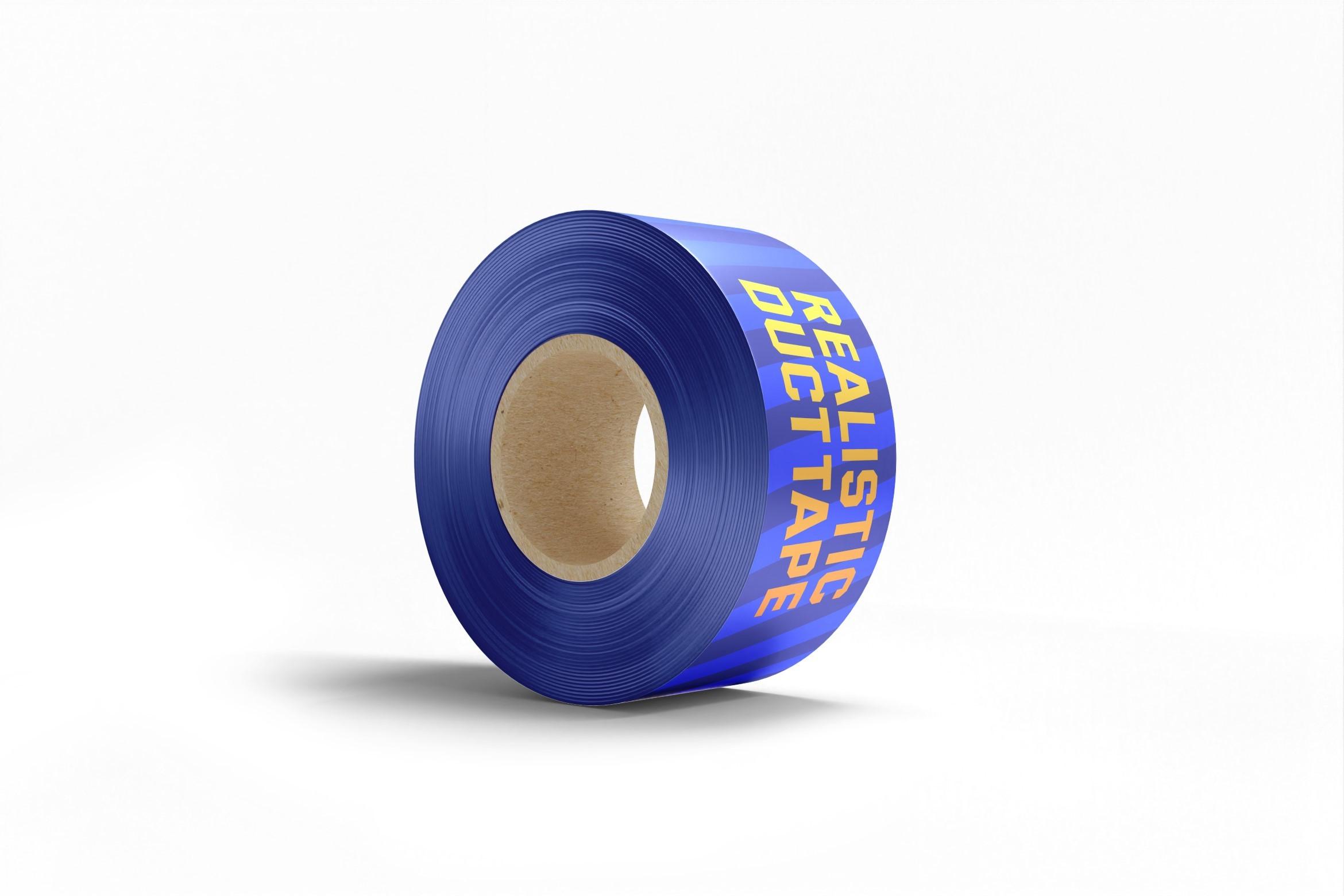 Duct Tape Roll Front View Logo Mockup