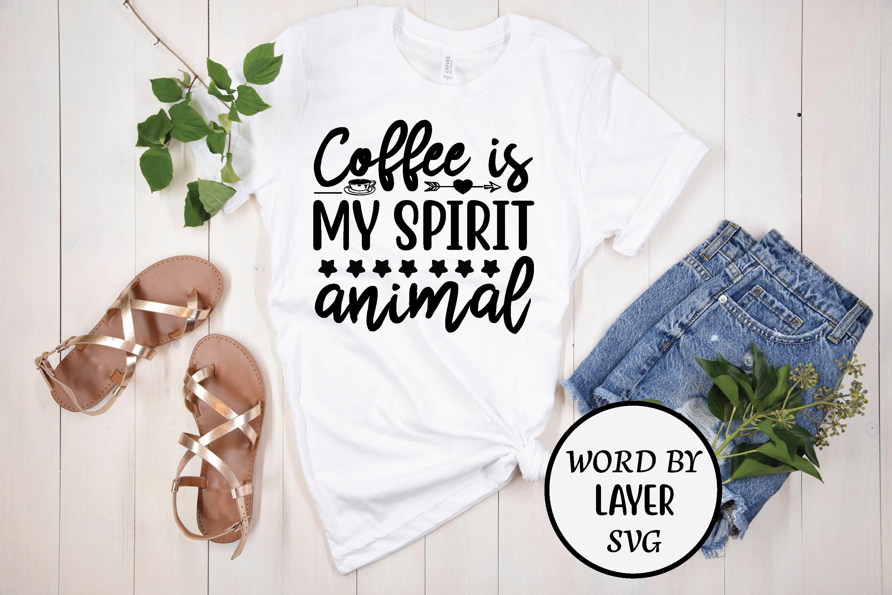 Coffee is My Spirit Animal Svg Design