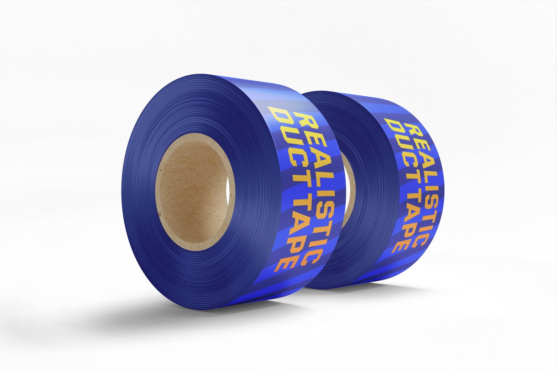 Roll Duct Tape Front View Logo Mockup