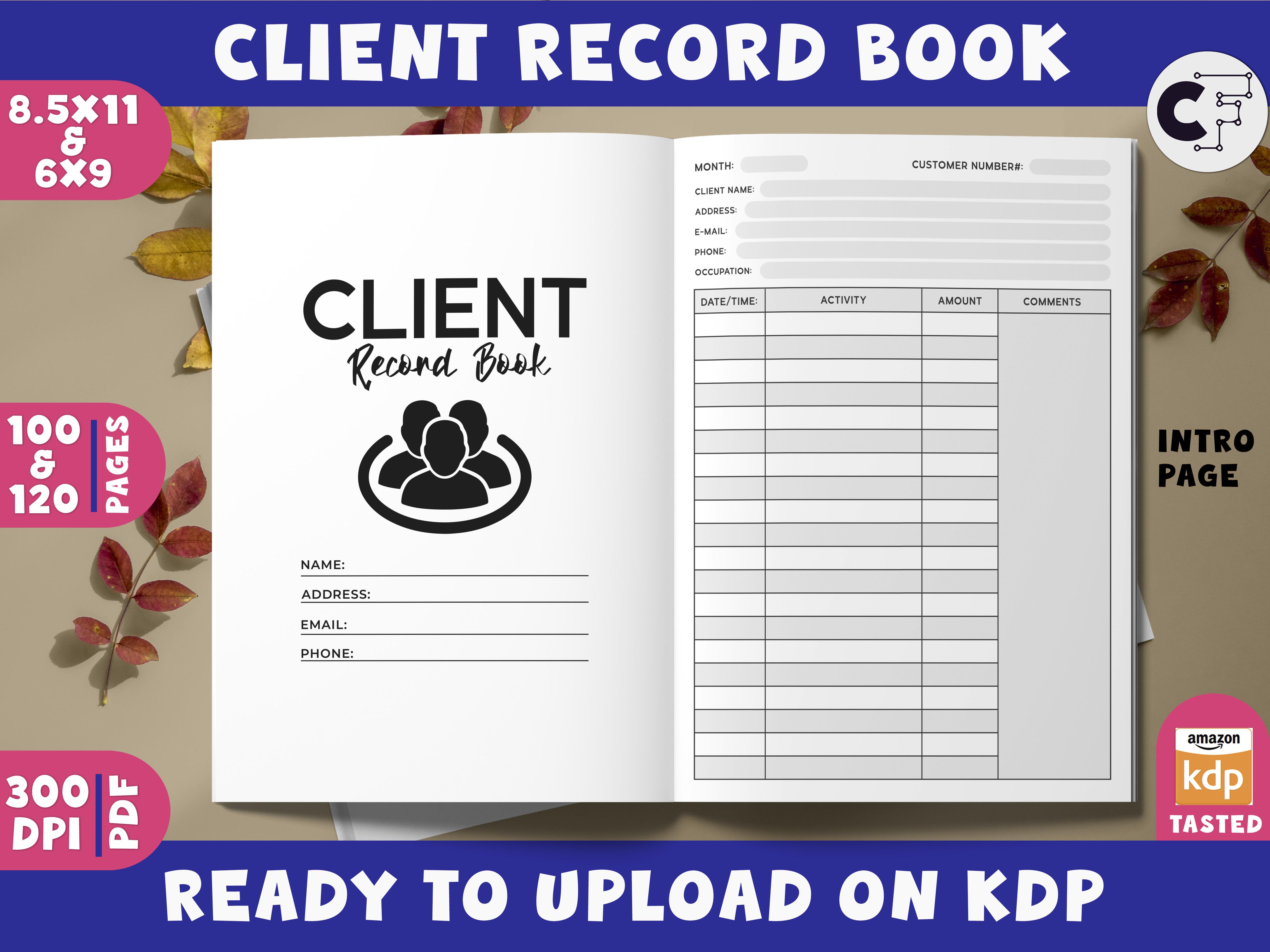 Client Record Book || KDP Interior
