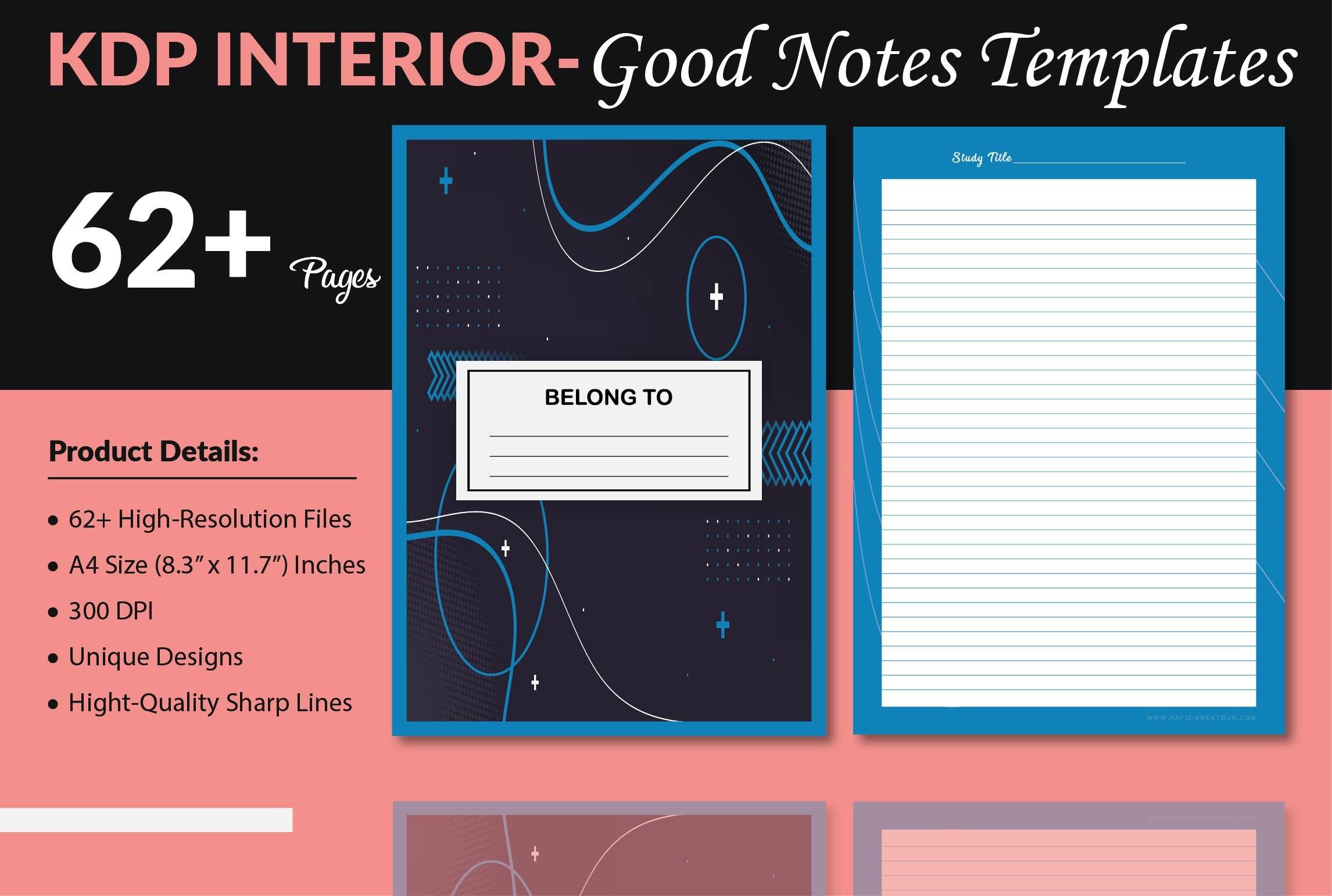 Good Notes Templates - KDP Interior