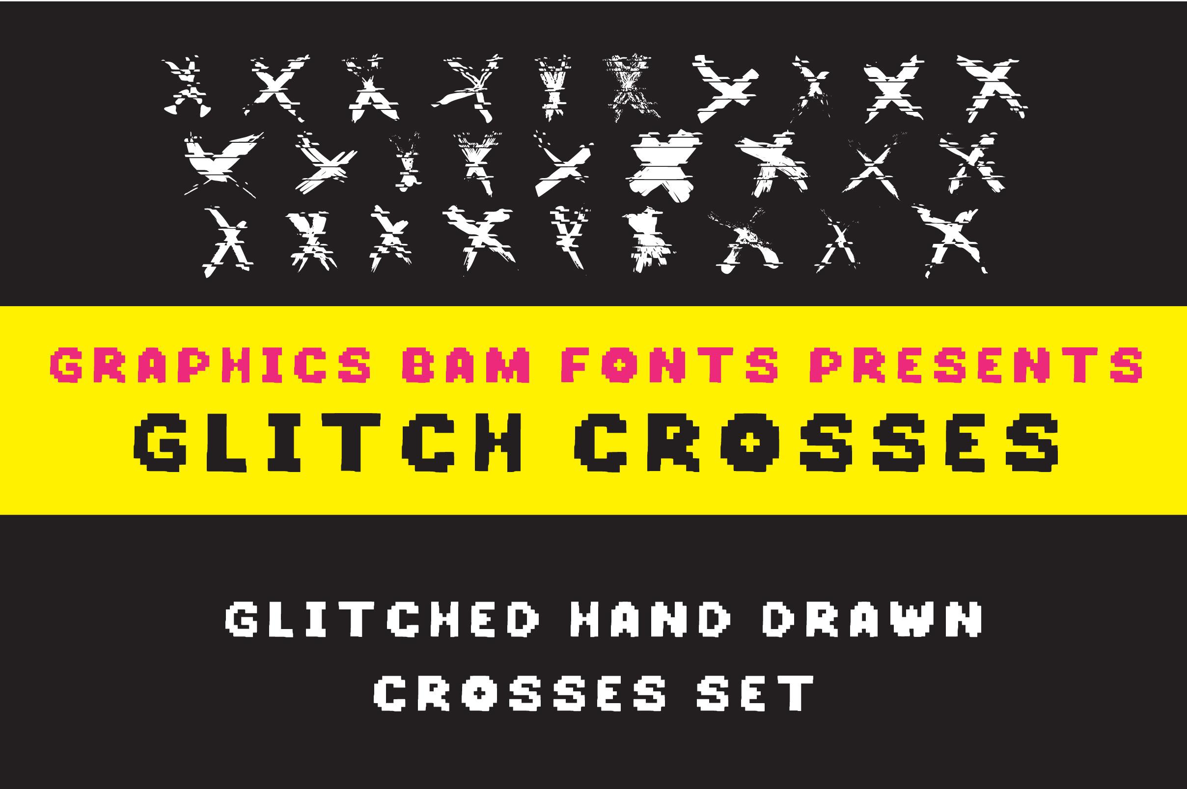 Glitch Crosses Font