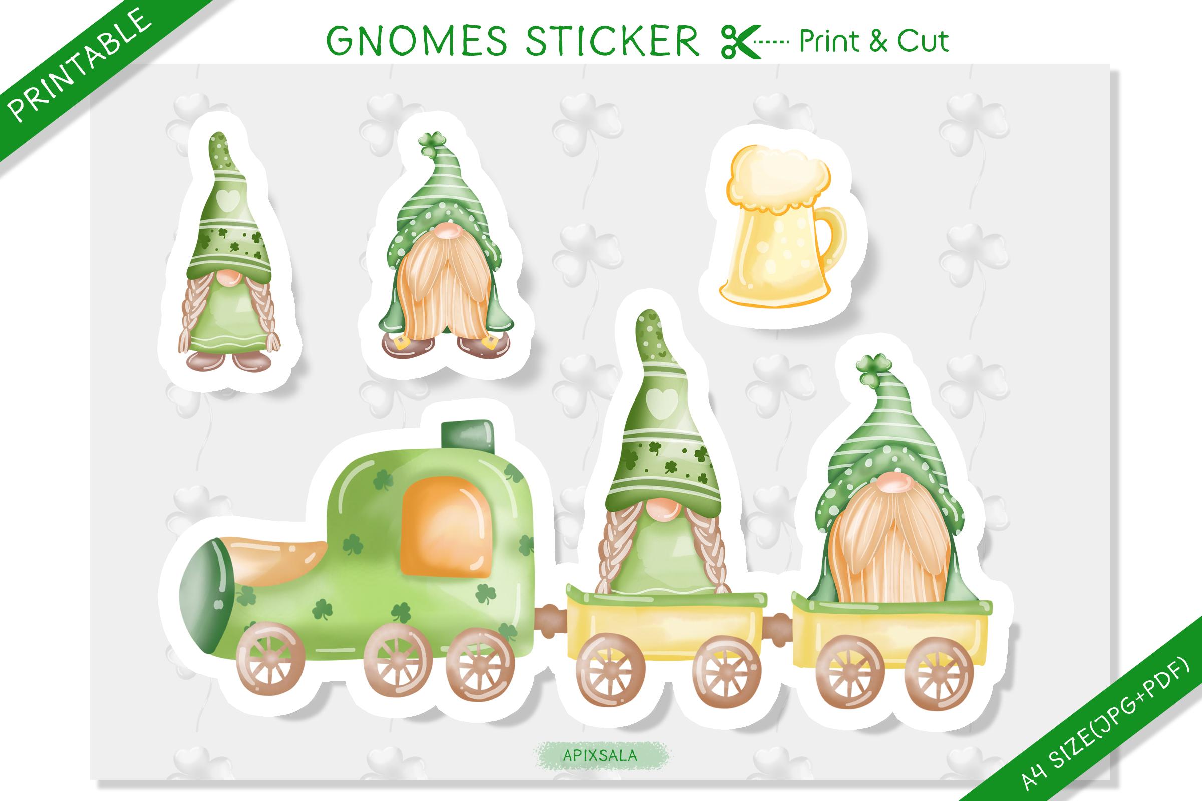 Couple Gnomes Watercolor Sticker