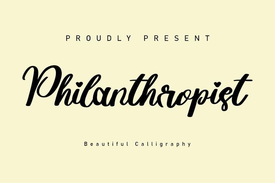 Philanthropist Font